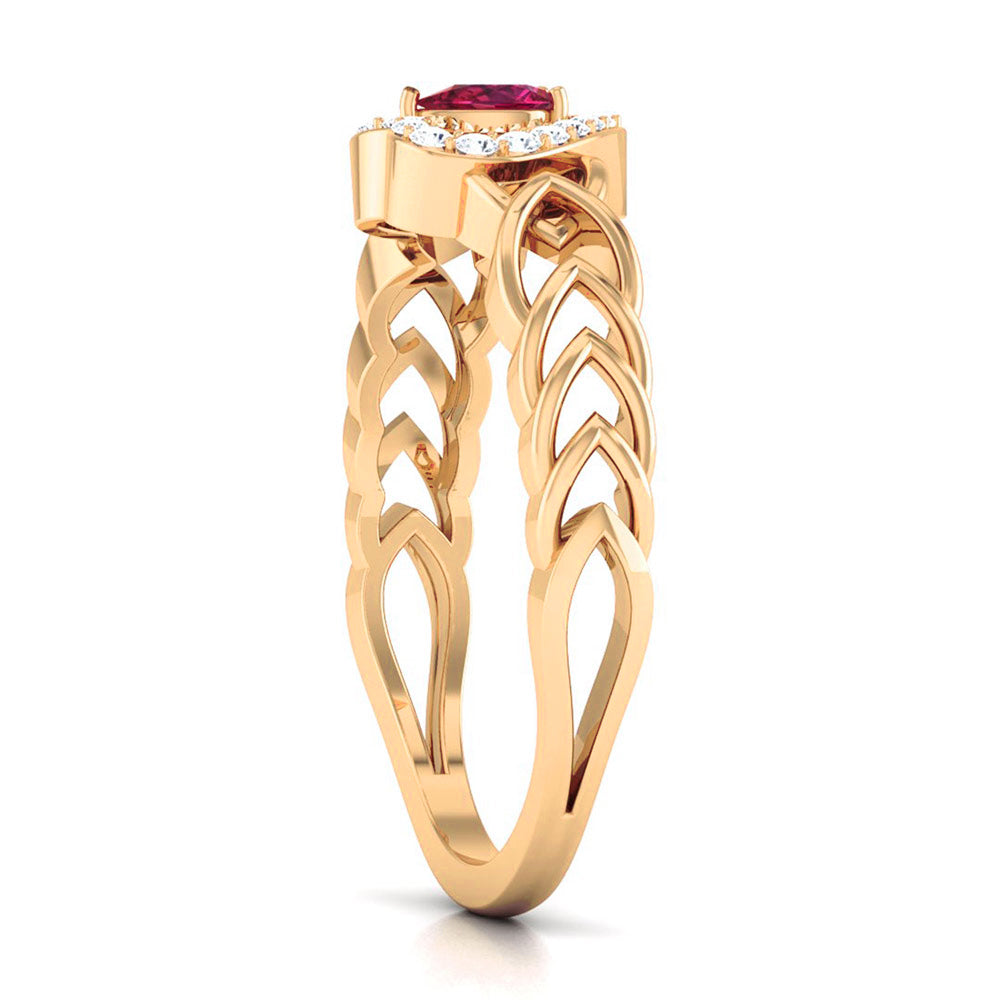 Heart of Ruby Diamond Ring