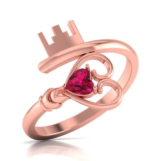 Castle Heart Diamond Ring