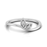 Dual Leaf Diamond Ring