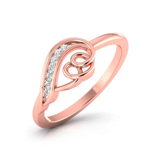 Rose Swirl Diamond Ring