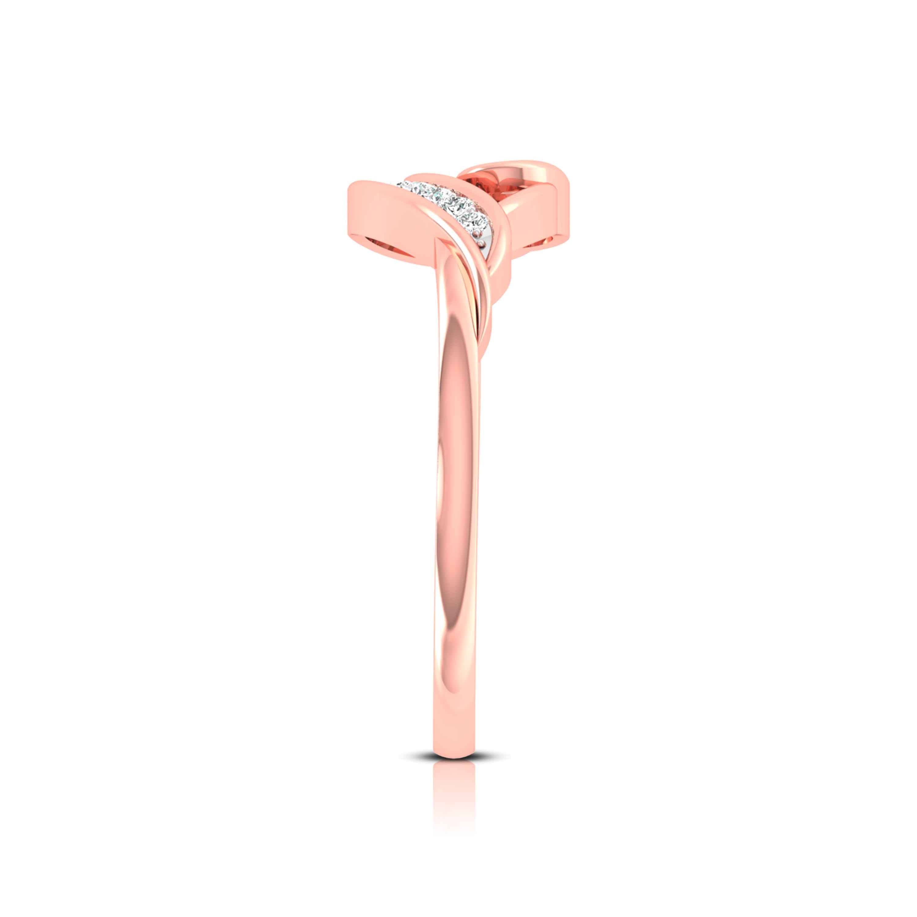 Rose Swirl Diamond Ring