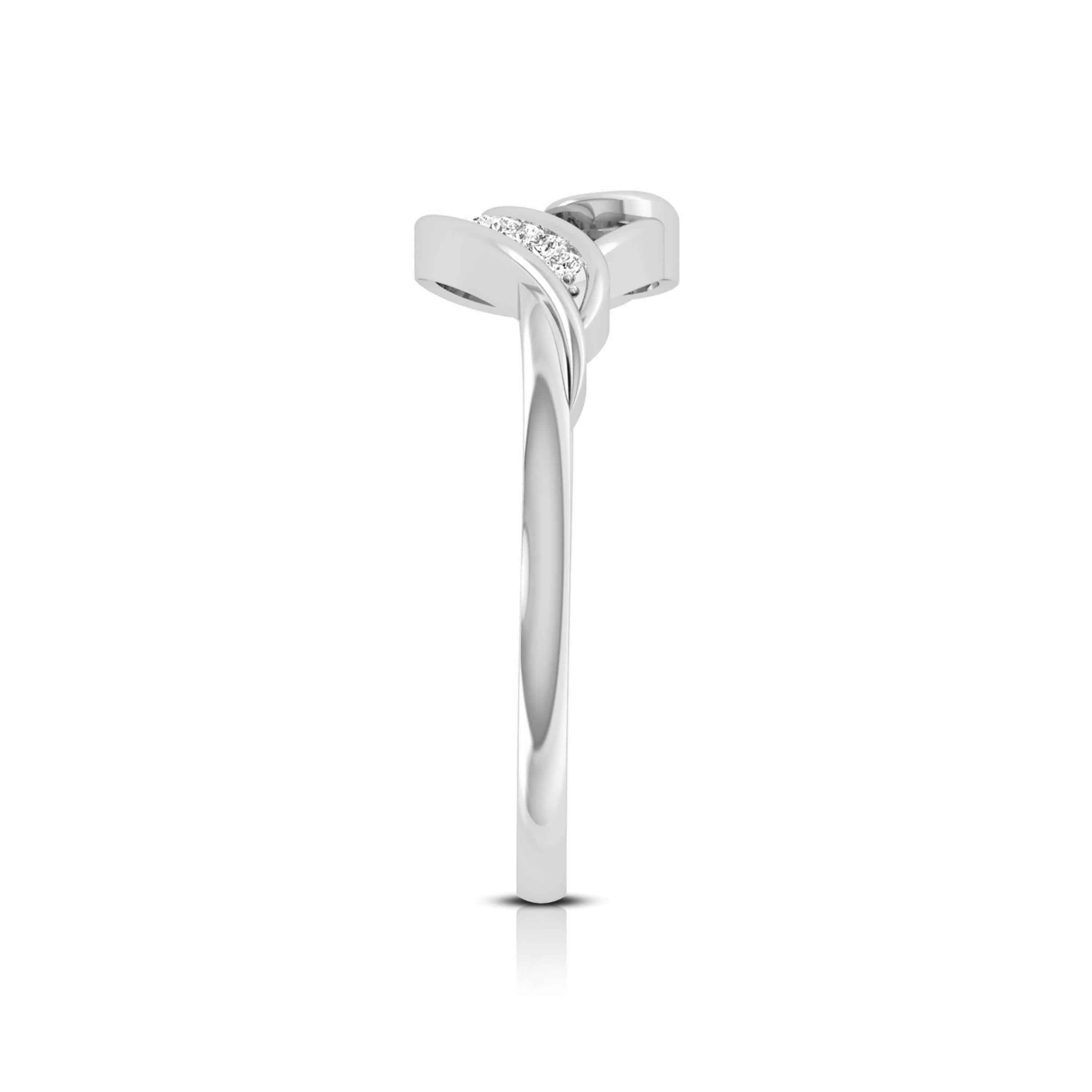 Rose Swirl Diamond Ring