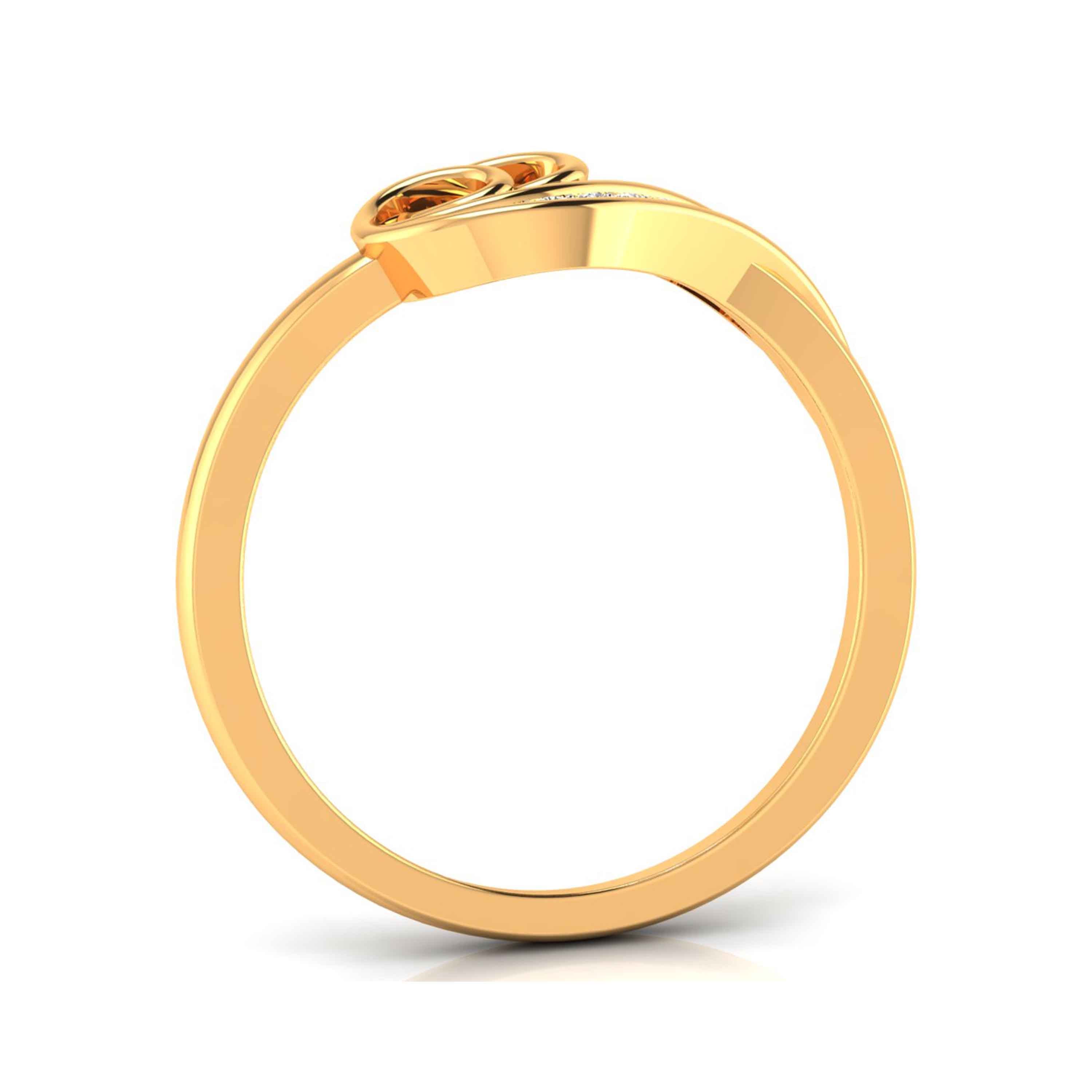 Rose Swirl Diamond Ring