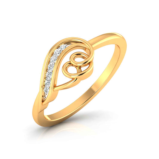 Rose Swirl Diamond Ring