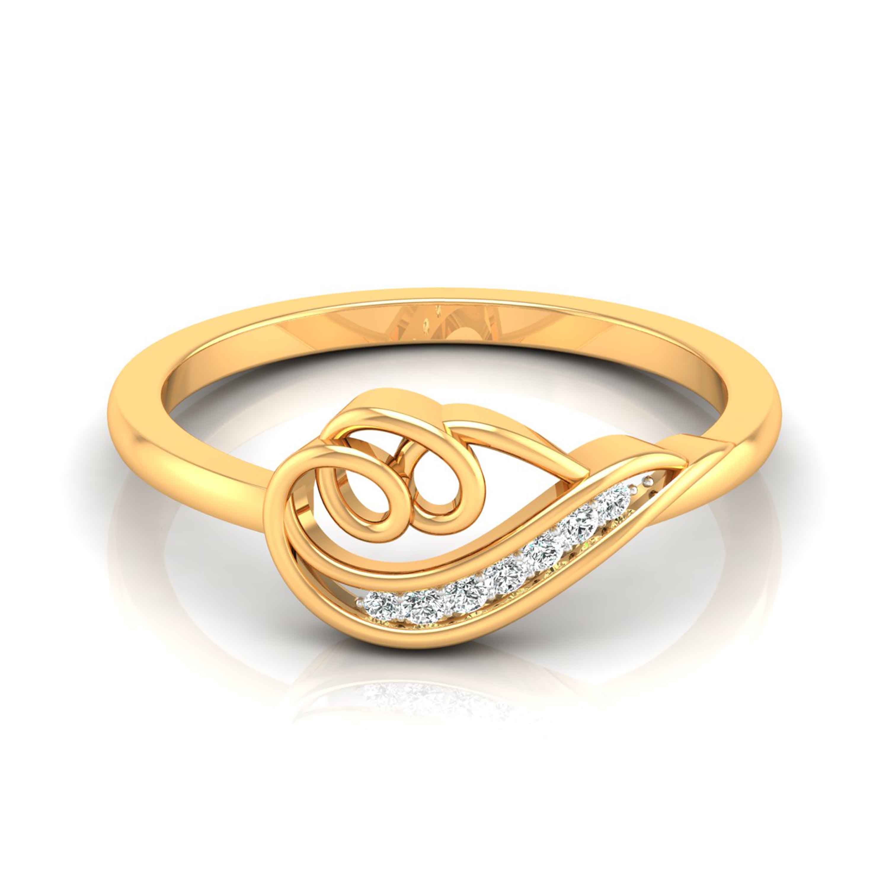 Rose Swirl Diamond Ring