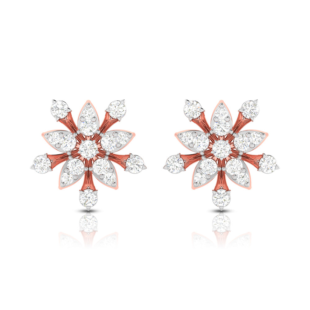 Radiant Blossom Diamond Studs