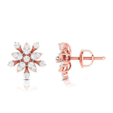 Radiant Blossom Diamond Studs