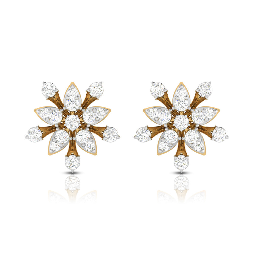Radiant Blossom Diamond Studs