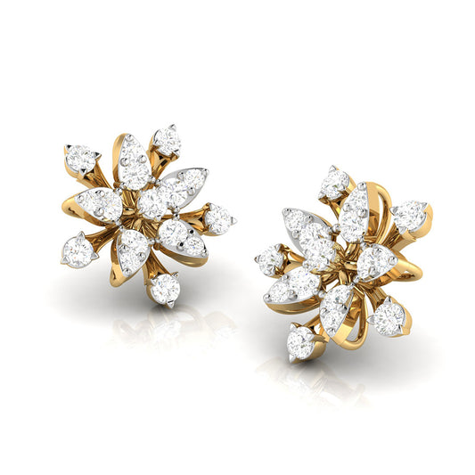 Radiant Blossom Diamond Studs