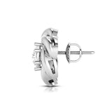 Twisted Knot Solitaire Stud Earrings
