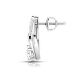 Solitaire Wave Earrings