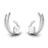 Solitaire Wave Earrings