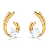 Solitaire Wave Earrings