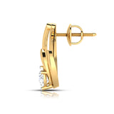 Solitaire Wave Earrings