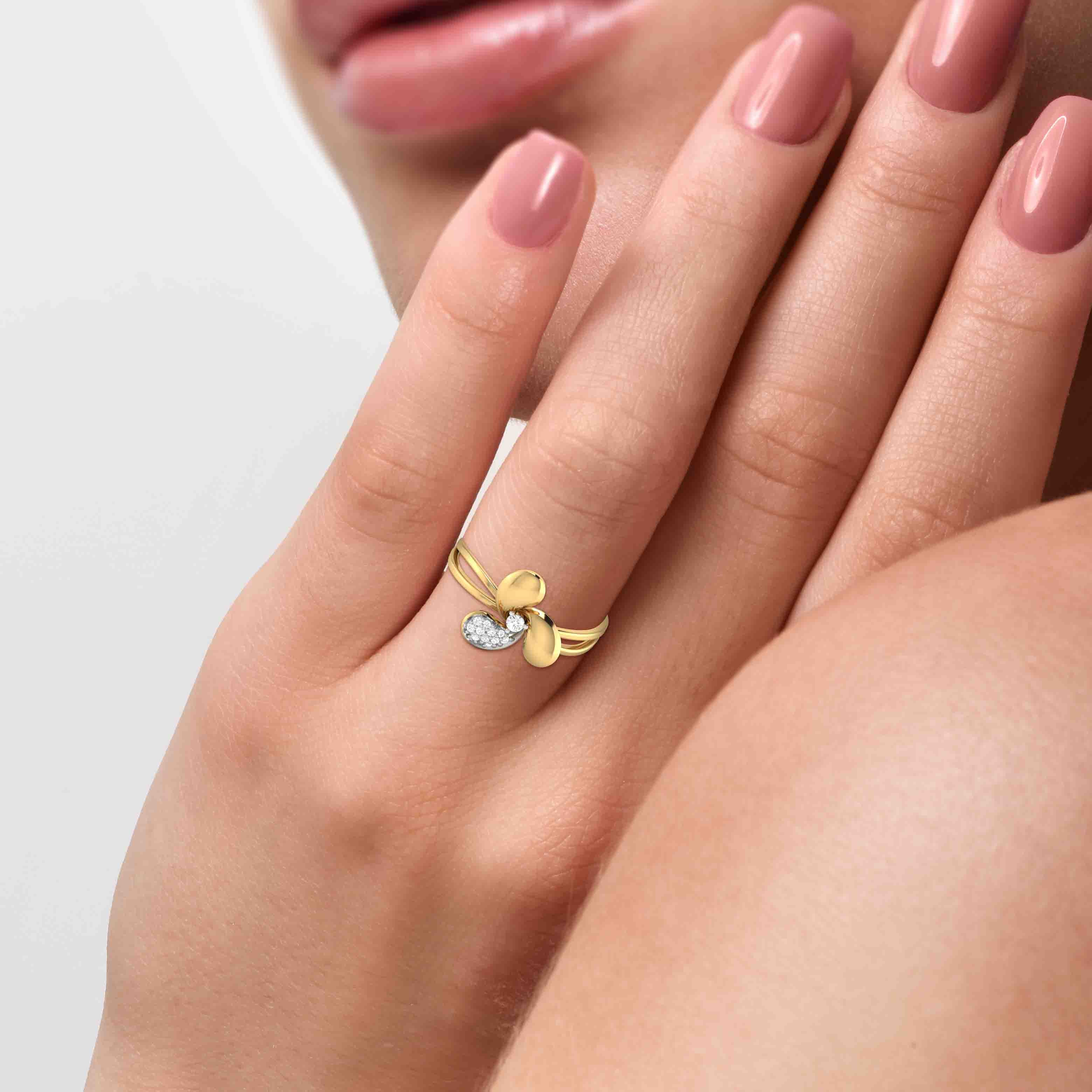 Twilight Petal Diamond Ring