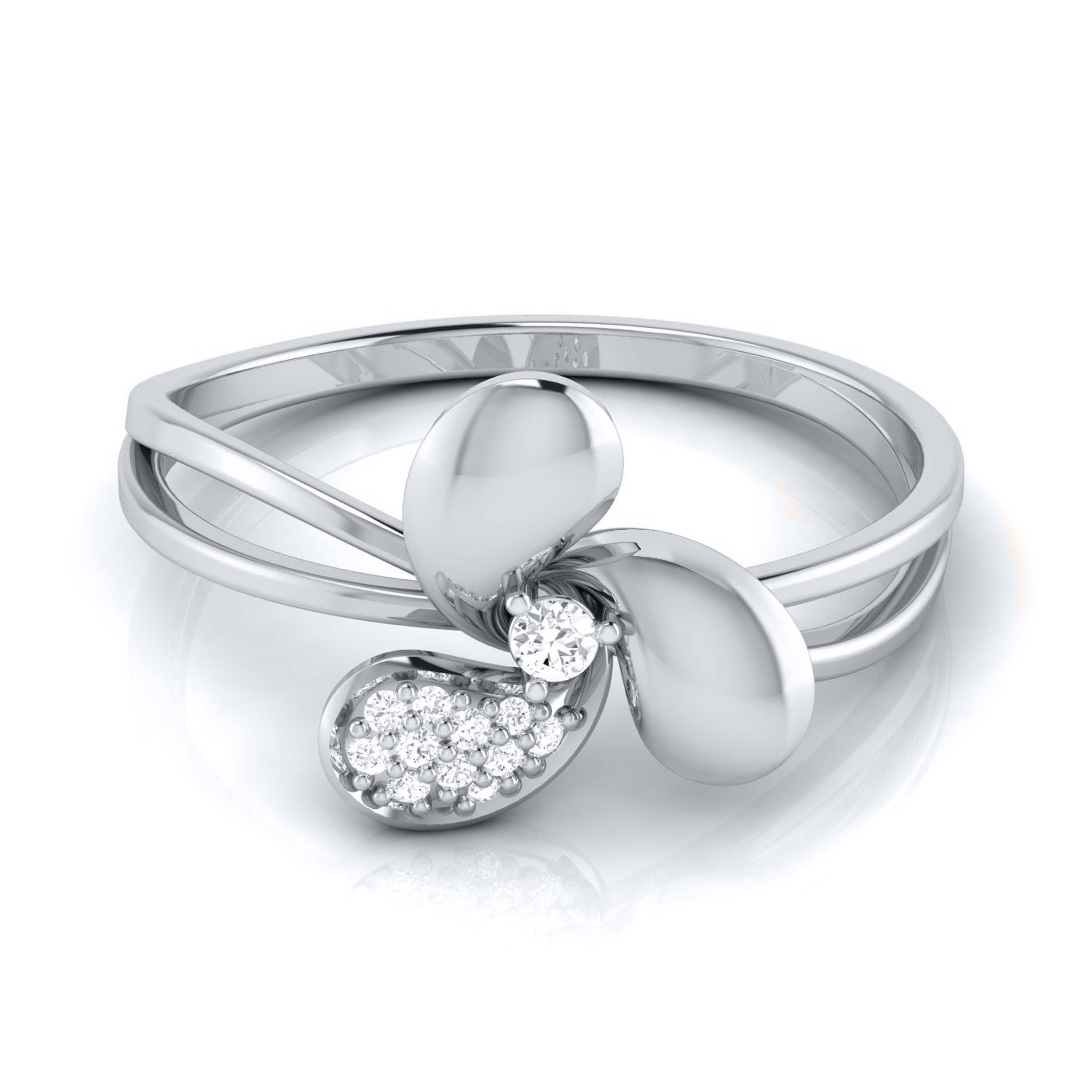 Twilight Petal Diamond Ring