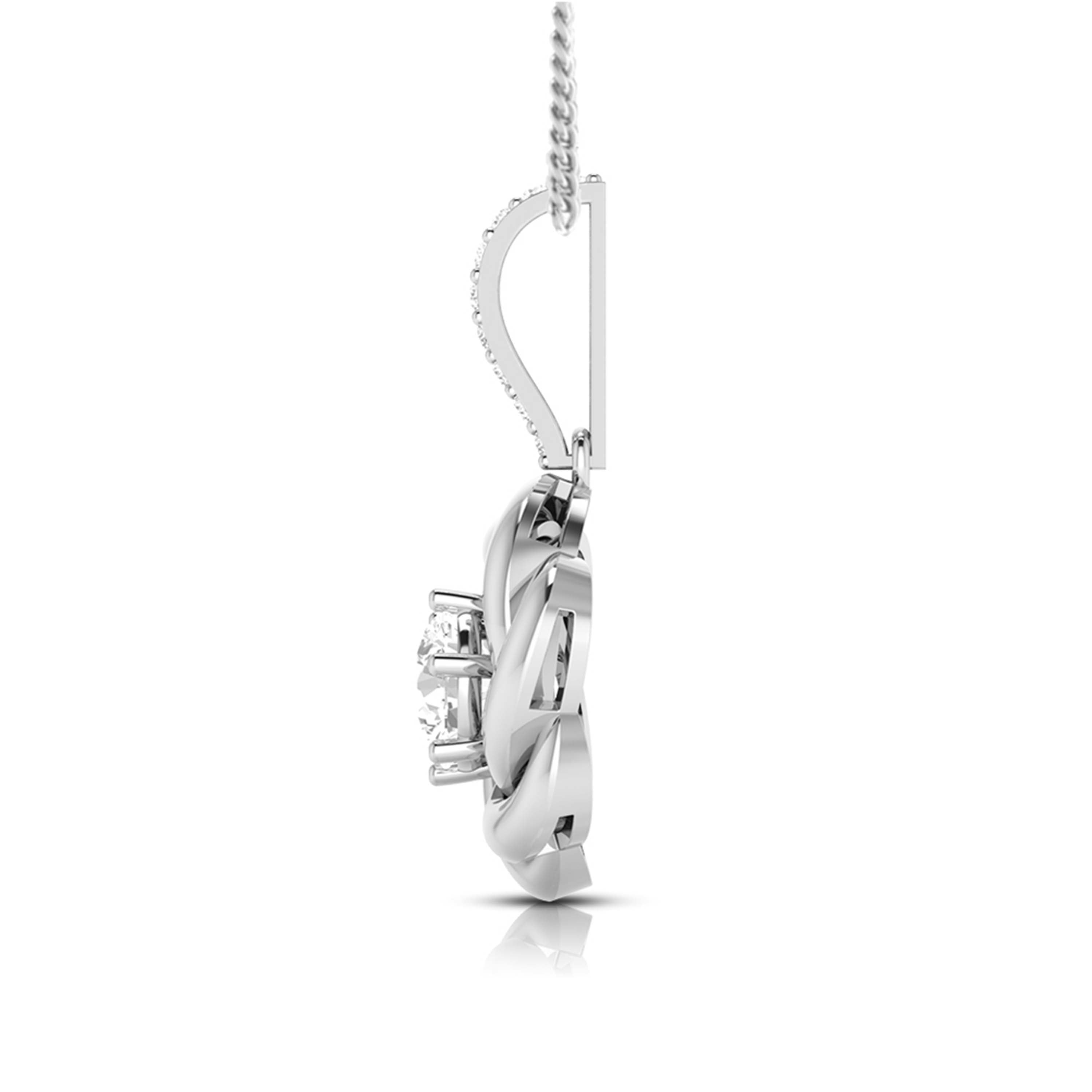 Solitaire Rose Knot Pendant