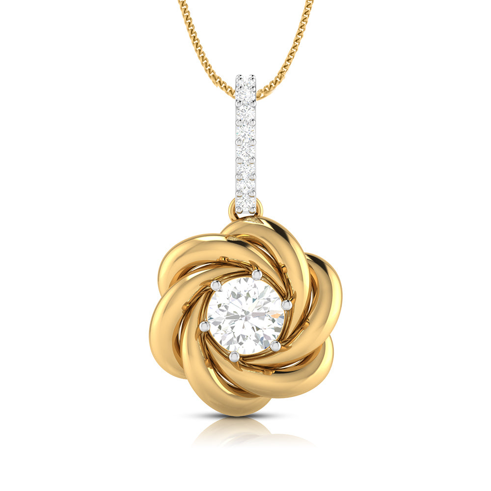 Solitaire Rose Knot Pendant