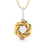 Solitaire Rose Knot Pendant