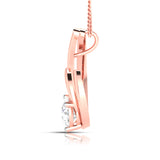 Solitaire Rose Curve Pendant