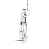 Solitaire Rose Curve Pendant