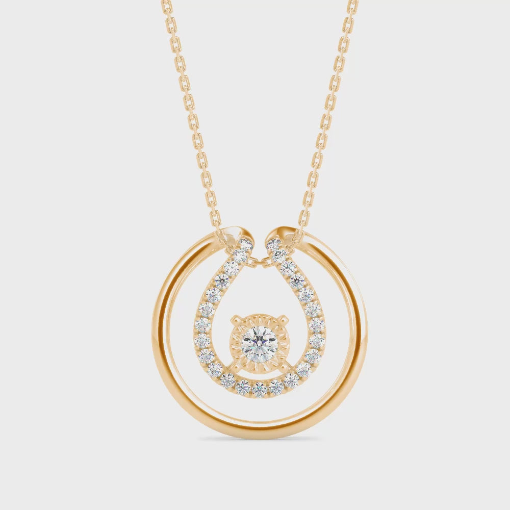 Double Halo Diamond Pendant