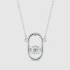 Modern Oval Solitaire Necklace
