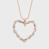 Twisted Heart Diamond Pendant