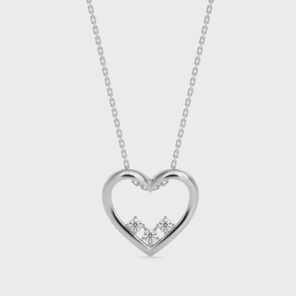 Trio Heart Diamond Pendant