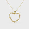 Twisted Heart Diamond Pendant