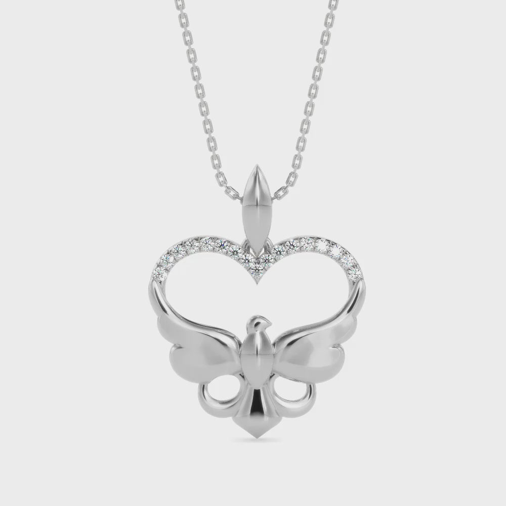 Majestic Eagle Heart Pendant