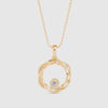 Twisted Halo Diamond Pendant