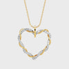 Twisted Heart Diamond Pendant