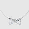 Elegant Bow Diamond Pendant