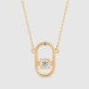 Modern Oval Solitaire Necklace