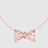 Elegant Bow Diamond Pendant