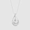 Elegant Swirl Solitaire Pendant