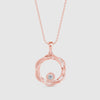 Twisted Halo Diamond Pendant
