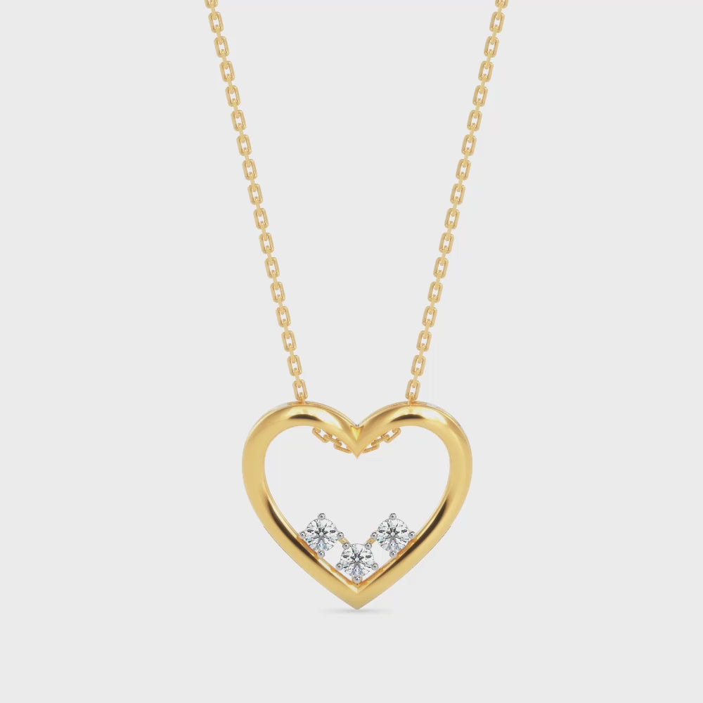 Trio Heart Diamond Pendant