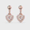 Sweetheart Drop Diamond Earrings
