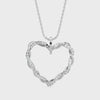 Twisted Heart Diamond Pendant