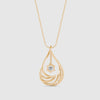 Elegant Swirl Solitaire Pendant